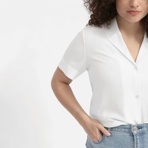 Everlane The Clean Silk Short Sleeve Notch Shirt
